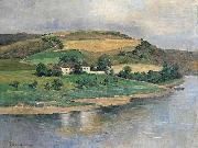 unknow artist A Bend of a River Germany oil painting artist